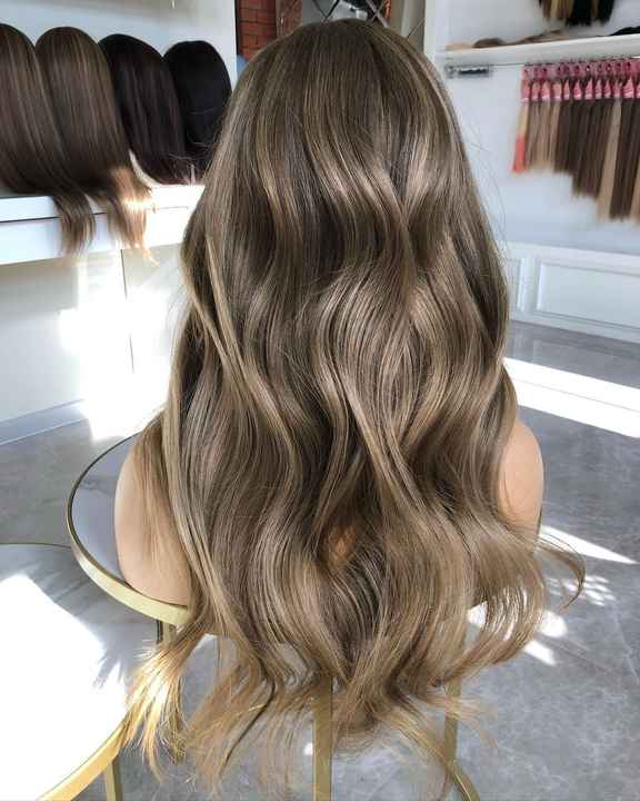 Straight High Shiny Brown European Hair Wigs Glueless Lace Front Wigs