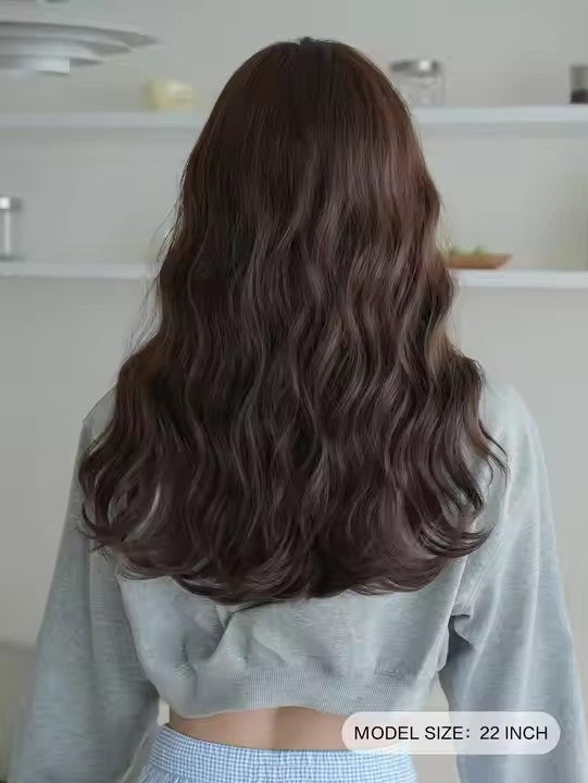 Lace Front Long Curly Light Brown Bob Wig Women Body Wave Medium