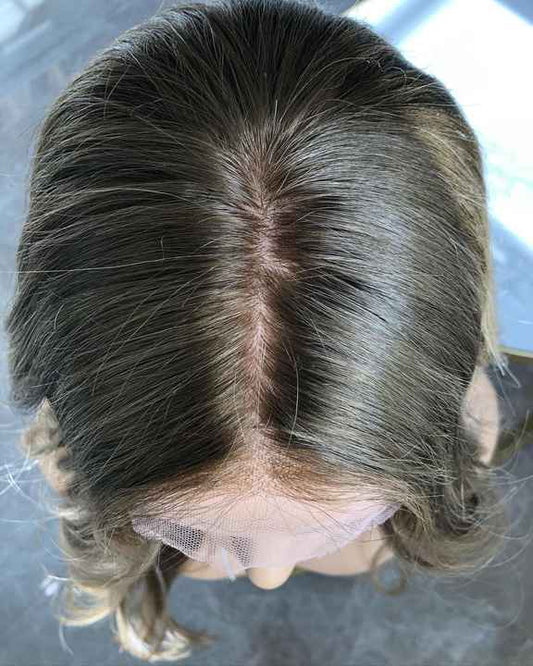 Straight High Shiny Brown European Hair Wigs Glueless Lace Front Wigs