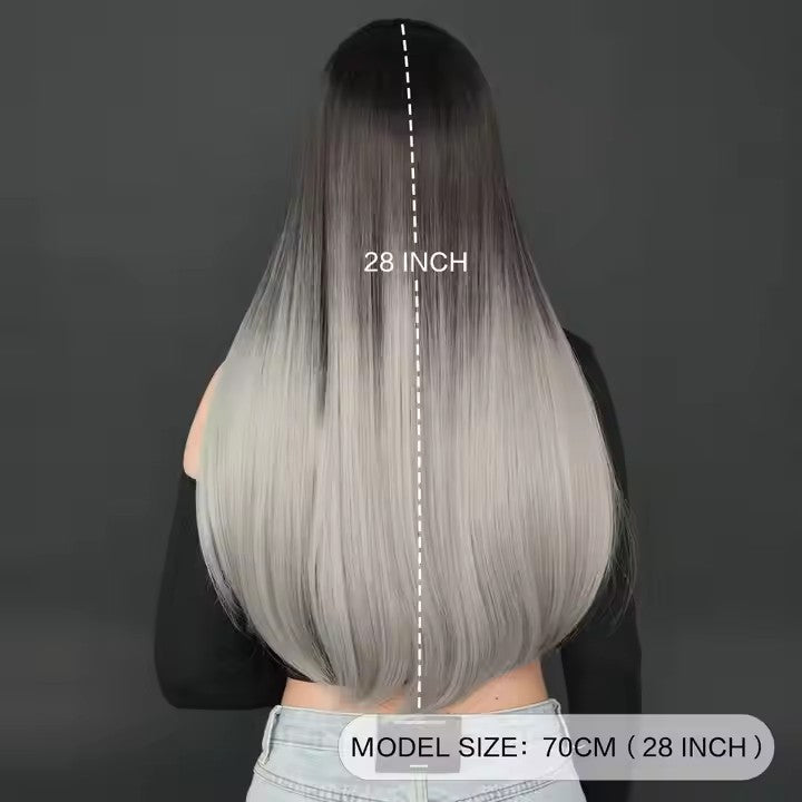 Wig with Bangs Synthetic Cruella De Vil Costume Wig Women's Role Play Anime Party